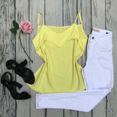 REGATA TECIDO TRABALHADO