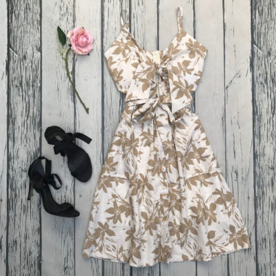 VESTIDO MIDI ESTAMPADO LINHO