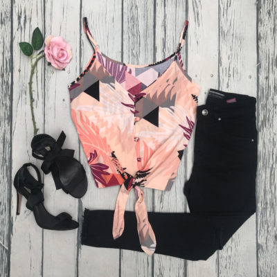 REGATA BOTÕES ESTAMPADA NÓZINHO