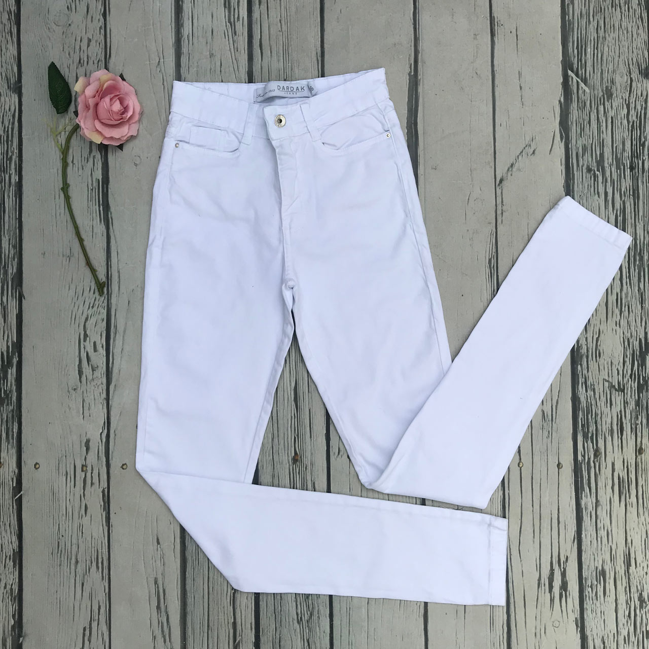 calça jeans skinny branca