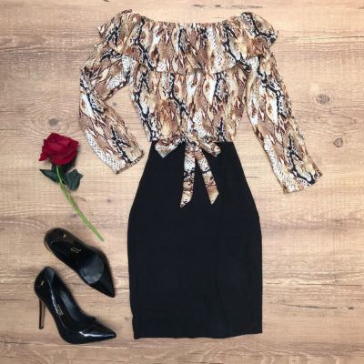 CROPPED CIGANINHA MANGA COM DETALHE COBRA