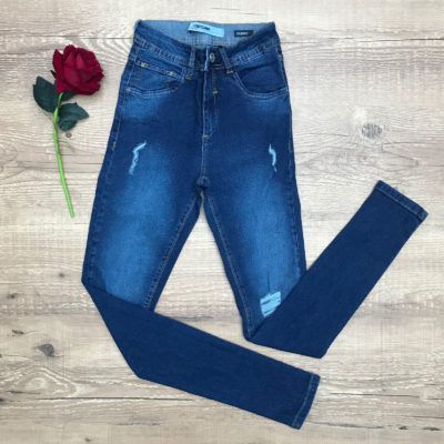 CALÇA JEANS SKINNY RASGADINHA