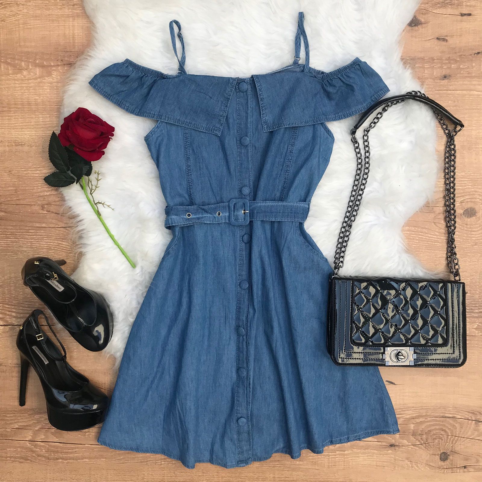 VESTIDO CIGANINHA JEANS VESTIDO CIGANINHA JEANS