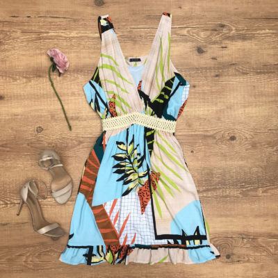 VESTIDO ESTAMPADO DETALHE CINTURA