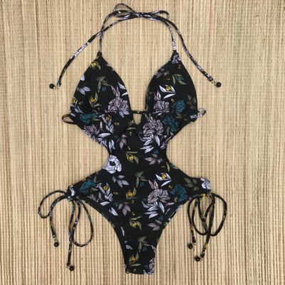 MAIÔ COSTAS ABERTA PRETO ESTAMPADO
