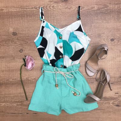 SHORT TECIDO TRABALHADO