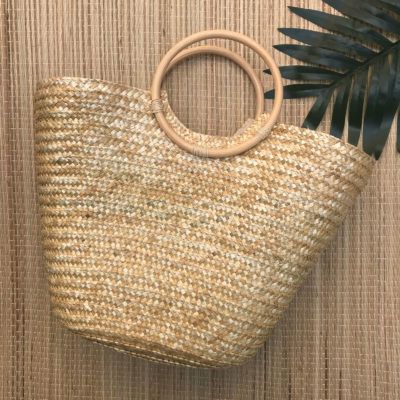 BOLSA DE PALHA MEIA LUA