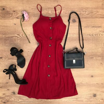 VESTIDO BOTÕES COM BOJO