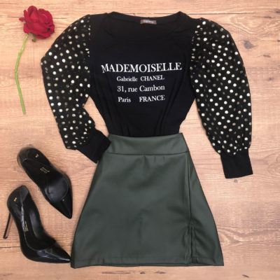 T-SHIRT MANGA POÁ BUFANTE