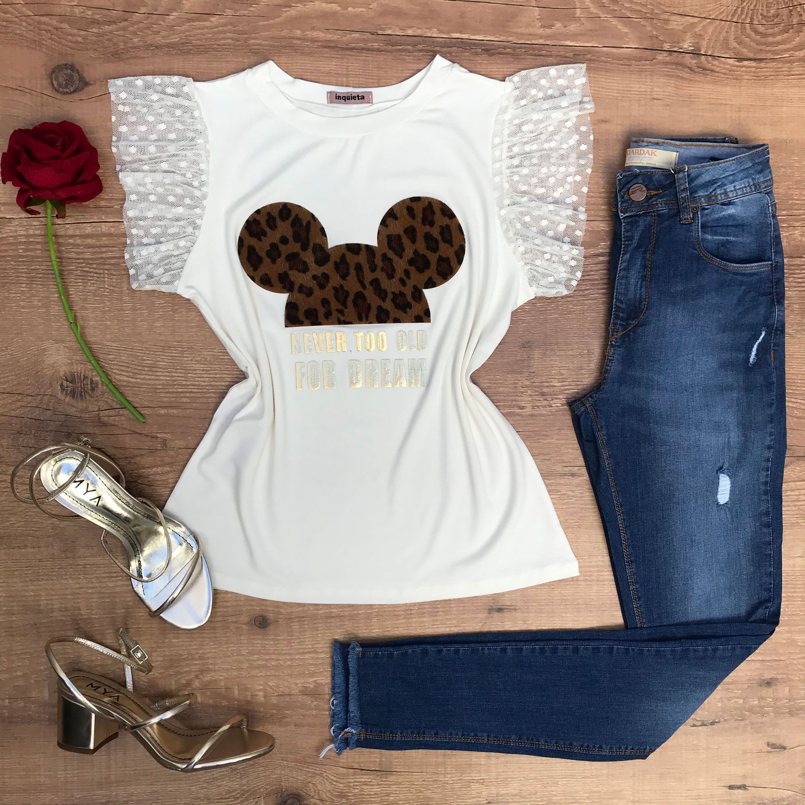 T-SHIRT DETALHE ANIMAL PRINT T-SHIRT DETALHE ANIMAL PRINT