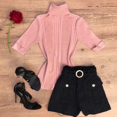 BLUSA GOLA ALTA MODAL