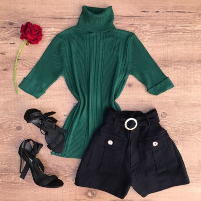 BLUSA GOLA ALTA MODAL