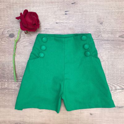 SHORT BOTÕES LINHO