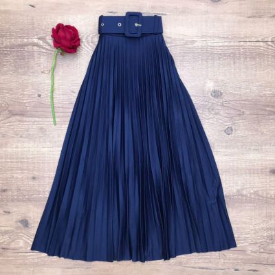 Looks Saia Plissada Midi Azul Marinho Top Saia Azul Plissada New