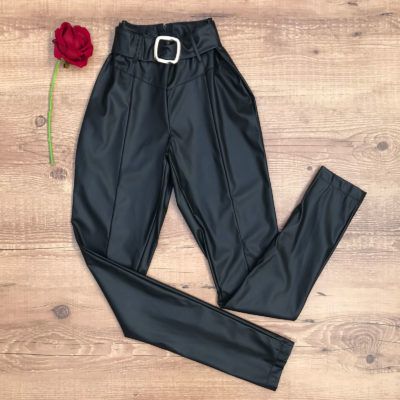 CALÇA COURO FAKE