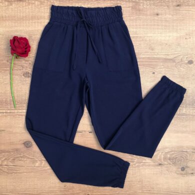 calça jogger azul feminina