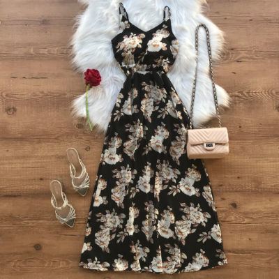 VESTIDO LONGO FLORAL