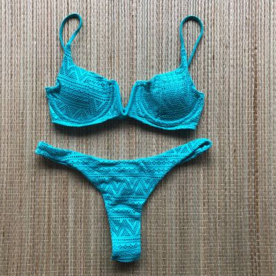 Biquíni Meia Taça Aro V Semi Fio - Turquesa