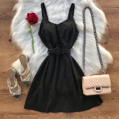 VESTIDO CURTO BOTÕES