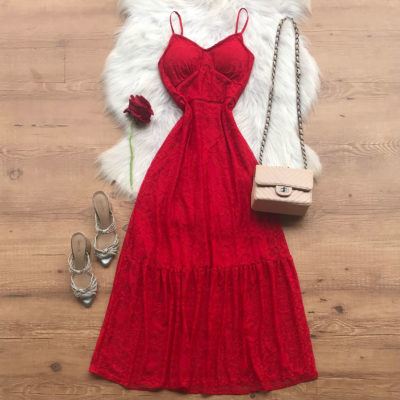 VESTIDO LONGO RENDADO
