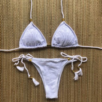 Biquíni Cortininha Renda - Branco