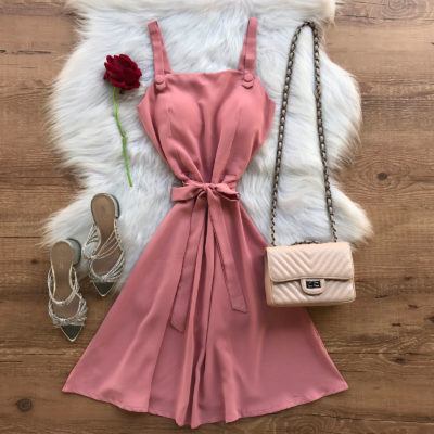VESTIDO MIDI LISO