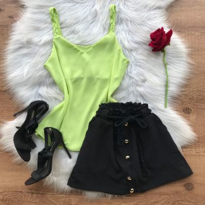 REGATA CREPE ALÇA TRANÇADA