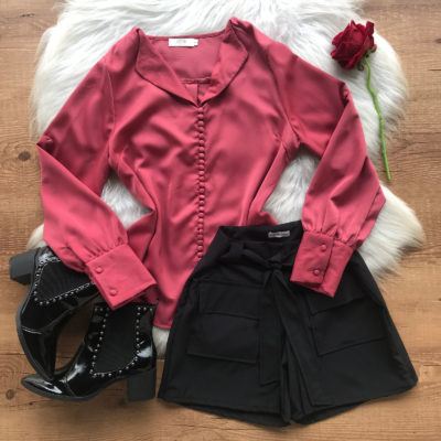 CAMISA BOTÕES ENCAPADOS