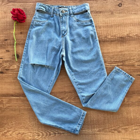 CALÇA JEANS CROPPED