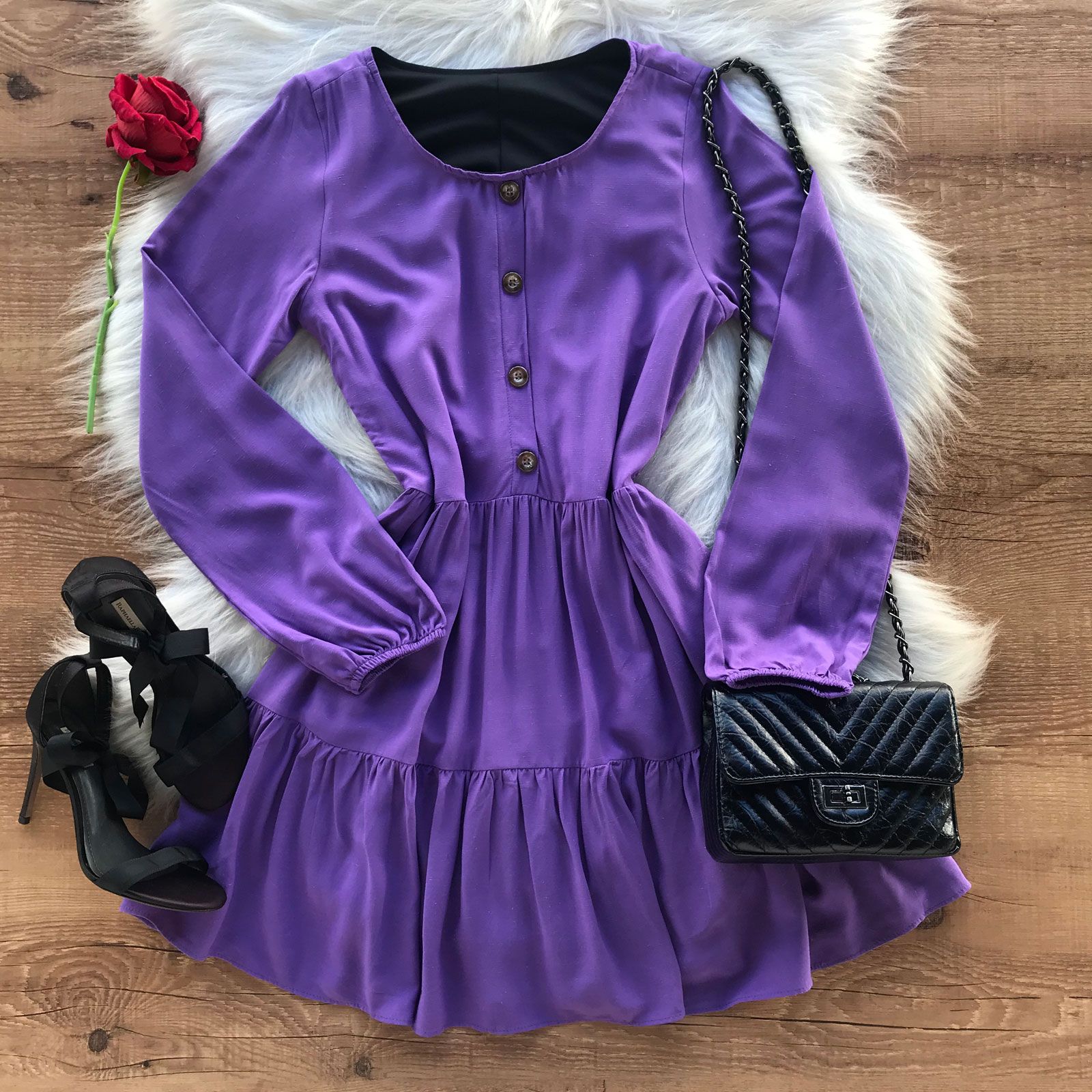 VESTIDO MANGA LONGA VESTIDO MANGA LONGA