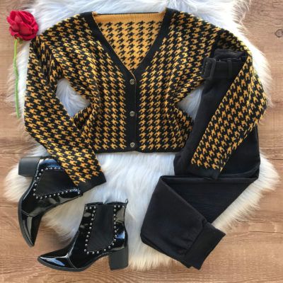 CASAQUINHO TRICO XADREZ