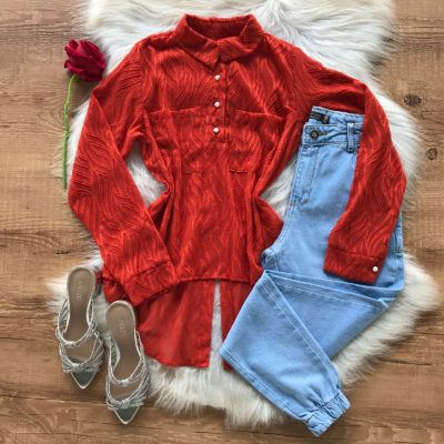 CAMISA TECIDO TRANSPARÊNCIA