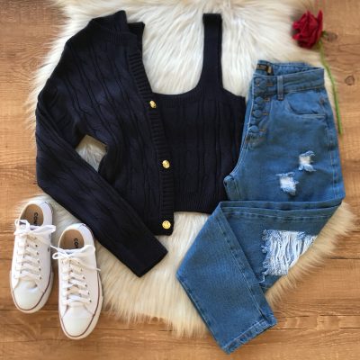 CONJUNTO TRICO TWIN SET