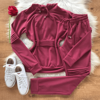 looks com moletom rosa