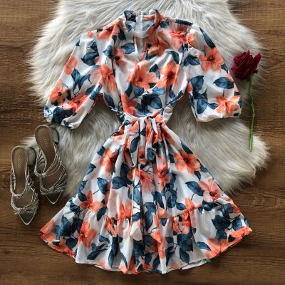 VESTIDO CREPE FLORAL