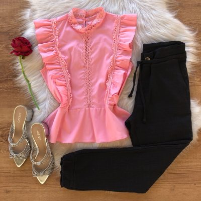 BLUSA PEPLUM TRICOLINE