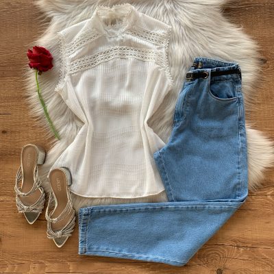 BLUSA CHIFON TRABALHADO