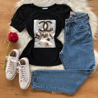 T-SHIRT DETALHE MANGA
