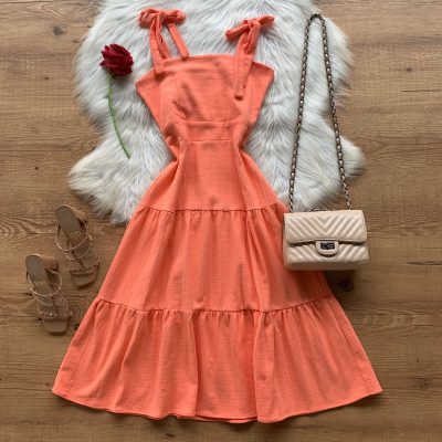 VESTIDO MIDI LINHO