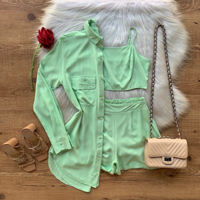 CONJUNTO CAMISÃO VISCOSE 3 PEÇAS