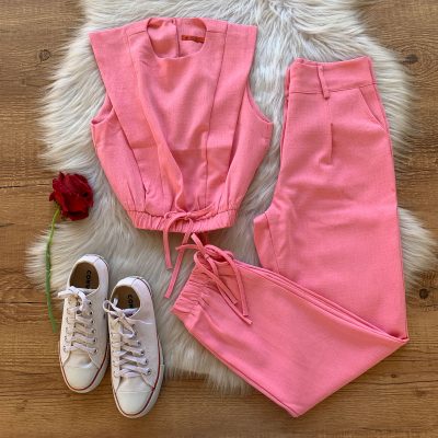 CONJUNTO CROPPED COM ELÁSTICO