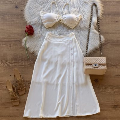 CONJUNTO TOP E SAIA MIDI