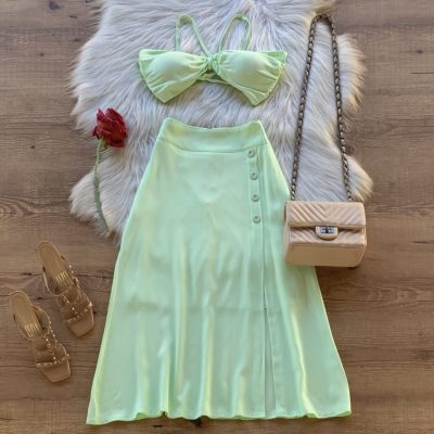 CONJUNTO TOP E SAIA MIDI