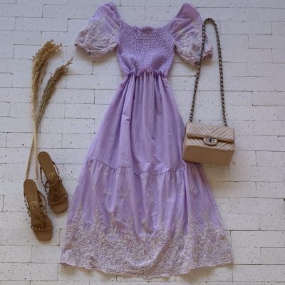 VESTIDO MIDI RENDA