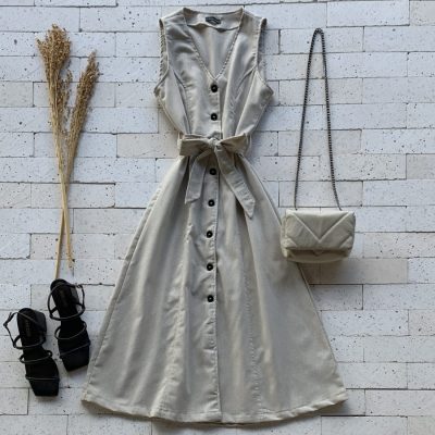 VESTIDO MIDI LINHO