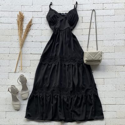 VESTIDO LONGO DECOTE V