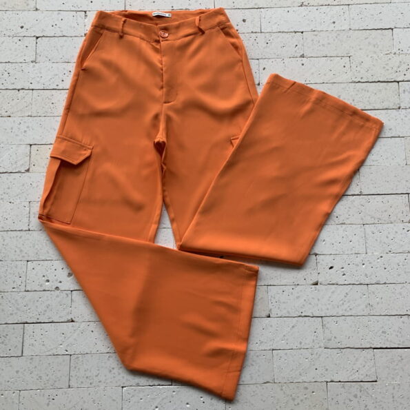 CALÇA CARGO ALFAIATARIA LARANJA