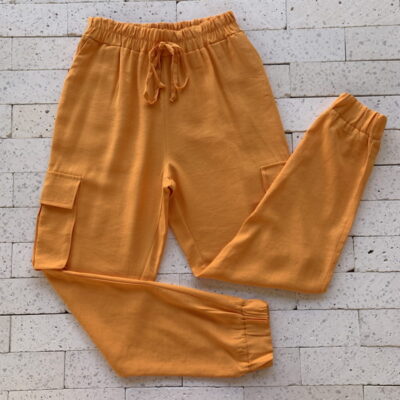 CALÇA CARGO JOGGER BÁSIC LARANJA