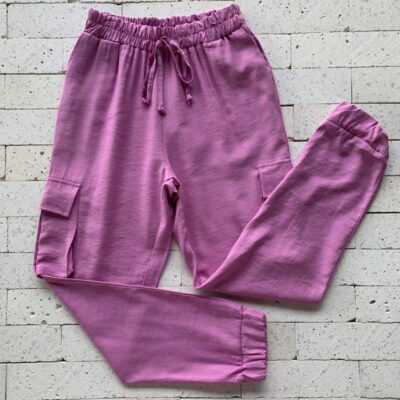 CALÇA CARGO JOGGER BÁSIC LAVANDA