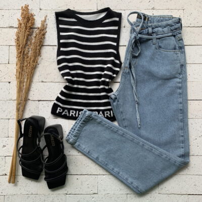 Cropped Regata Modal Listrada Paris Preto